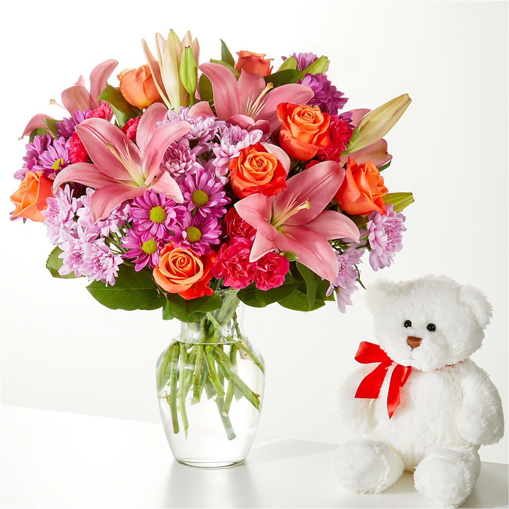 One and Only Bouquet and Bear Bundle – Oceanside Florist, Oceanside NY