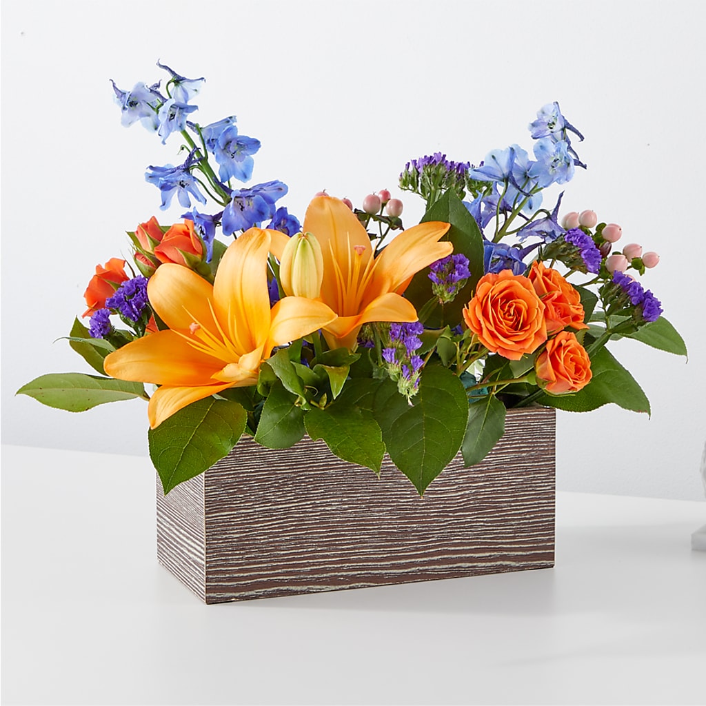 Radiant Citrus Box Bouquet – Oceanside Florist, Oceanside NY