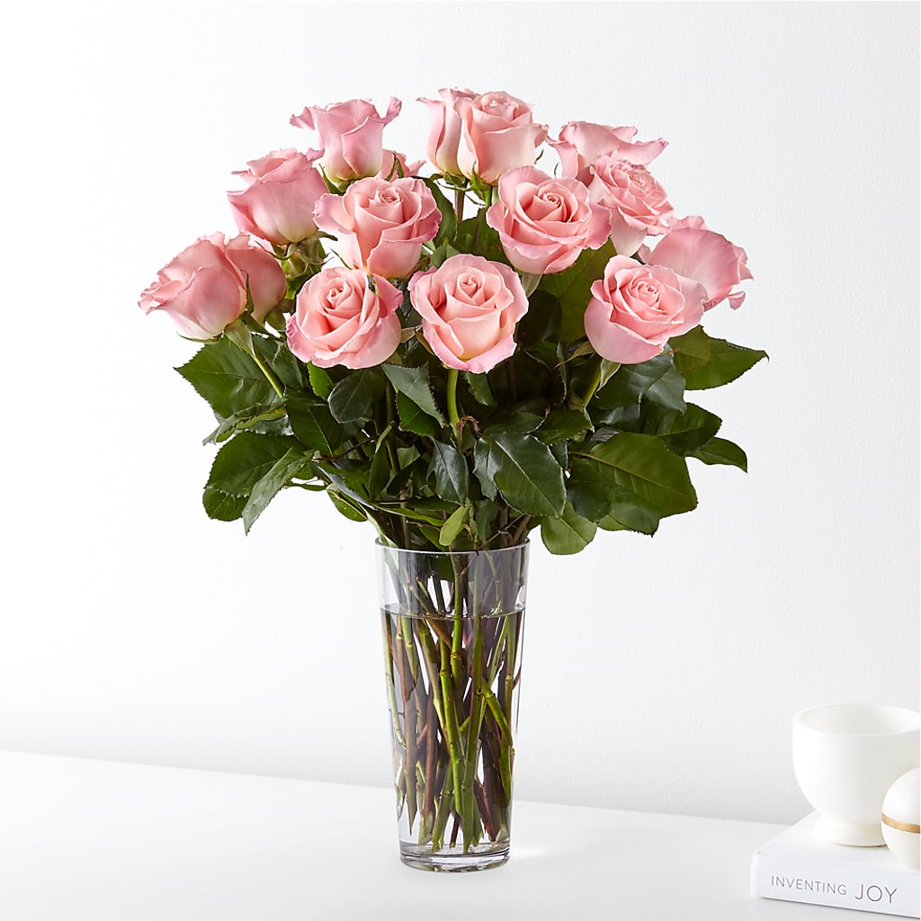 Long Stem Pink Rose Bouquet – Oceanside Florist, Oceanside NY