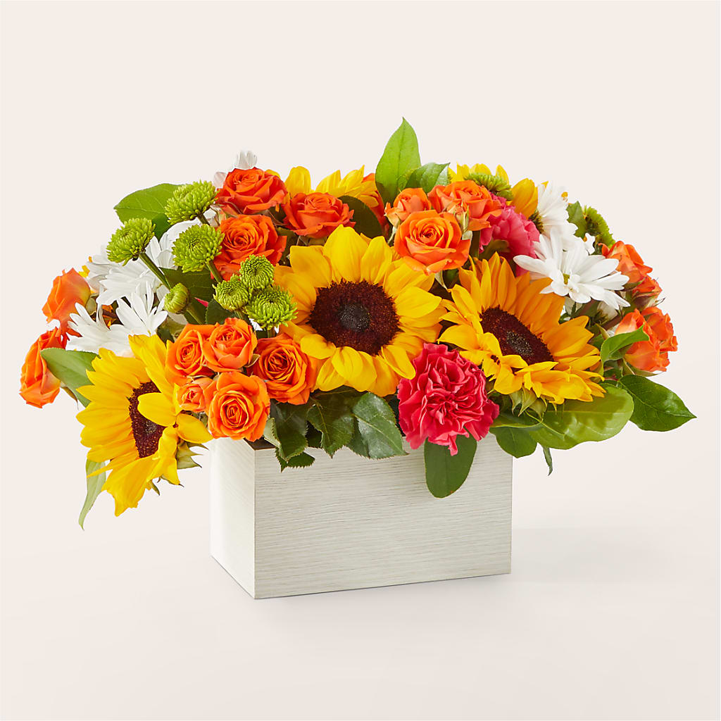 Sun-drenched Blooms Box Bouquet – Oceanside Florist, Oceanside NY