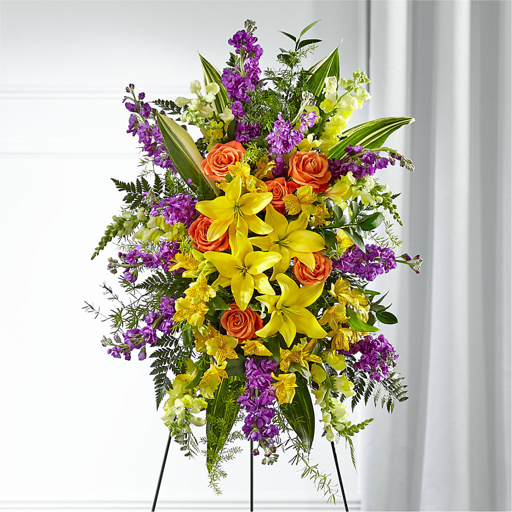 Thoughtful Prayers Standing Spray – Oceanside Florist, Oceanside NY