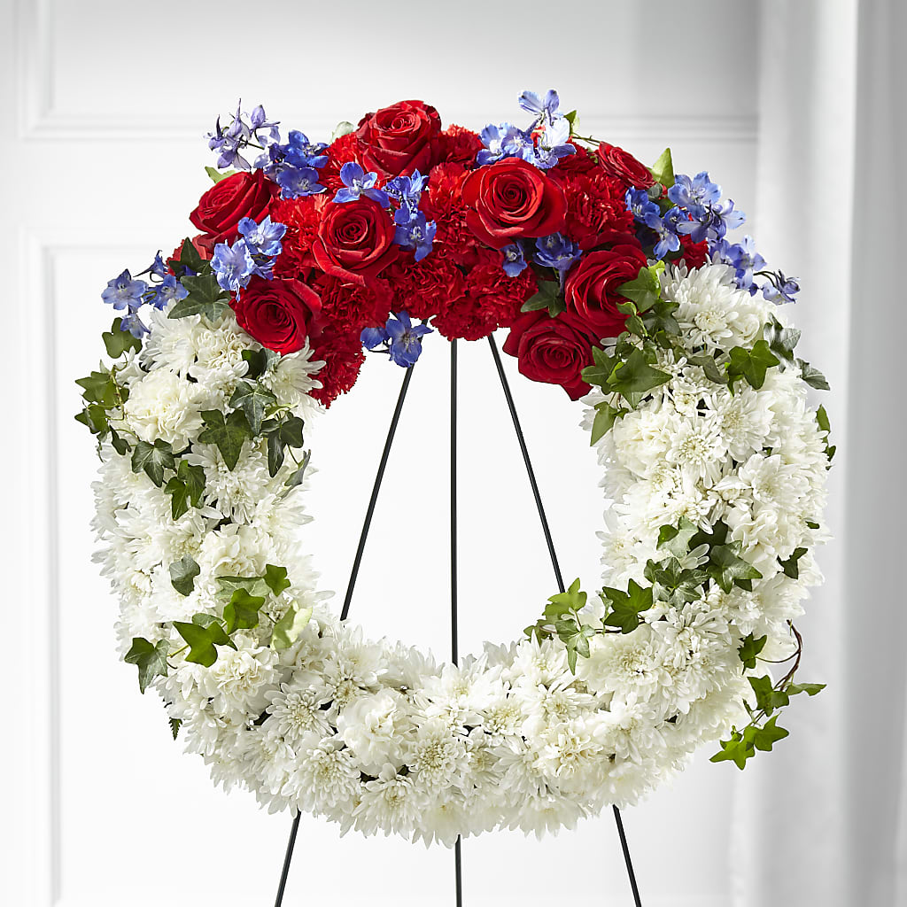 Patriotic Passion Wreath – Oceanside Florist, Oceanside NY