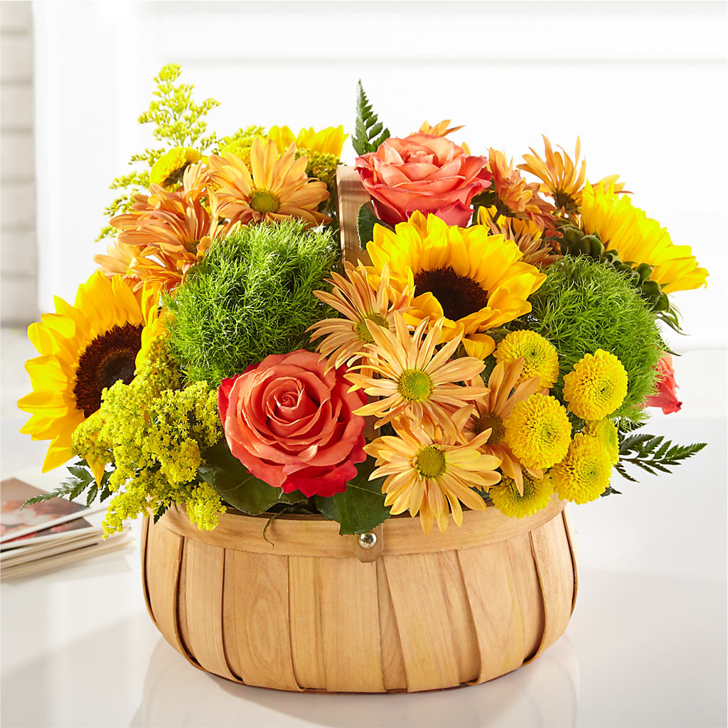 Harvest Sunflower Basket – Oceanside Florist, Oceanside NY