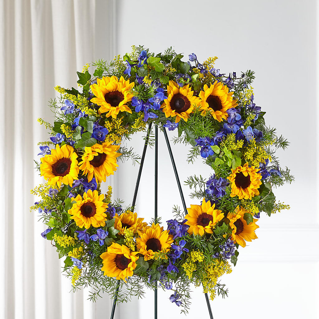 Bright Rays Wreath – Oceanside Florist, Oceanside NY