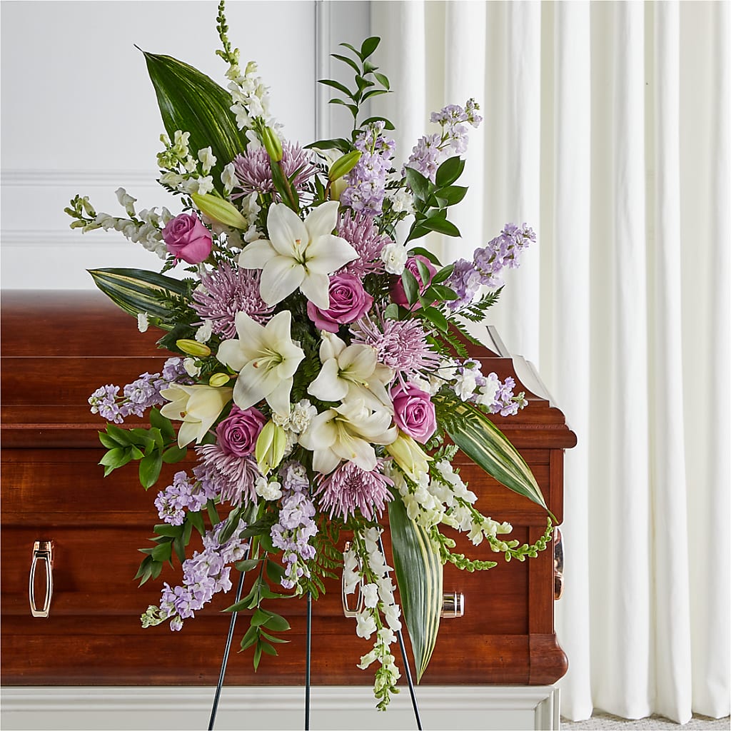 Grateful Hearts Standing Spray – Oceanside Florist, Oceanside NY