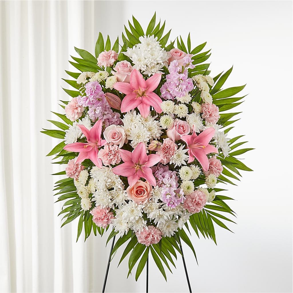 Offering Solace Standing Spray – Oceanside Florist, Oceanside NY