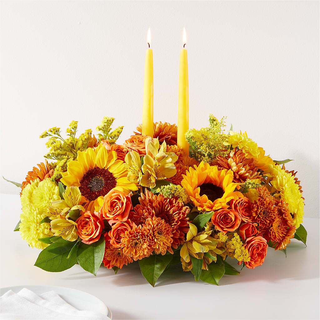 Autumn Harmony Centerpiece – Oceanside Florist, Oceanside NY