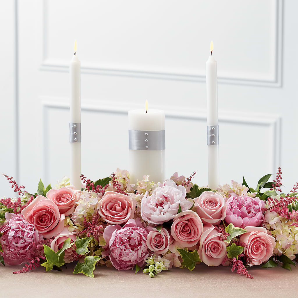 Worldwide Romance Unity Candle Arrangement – Oceanside Florist, Oceanside NY