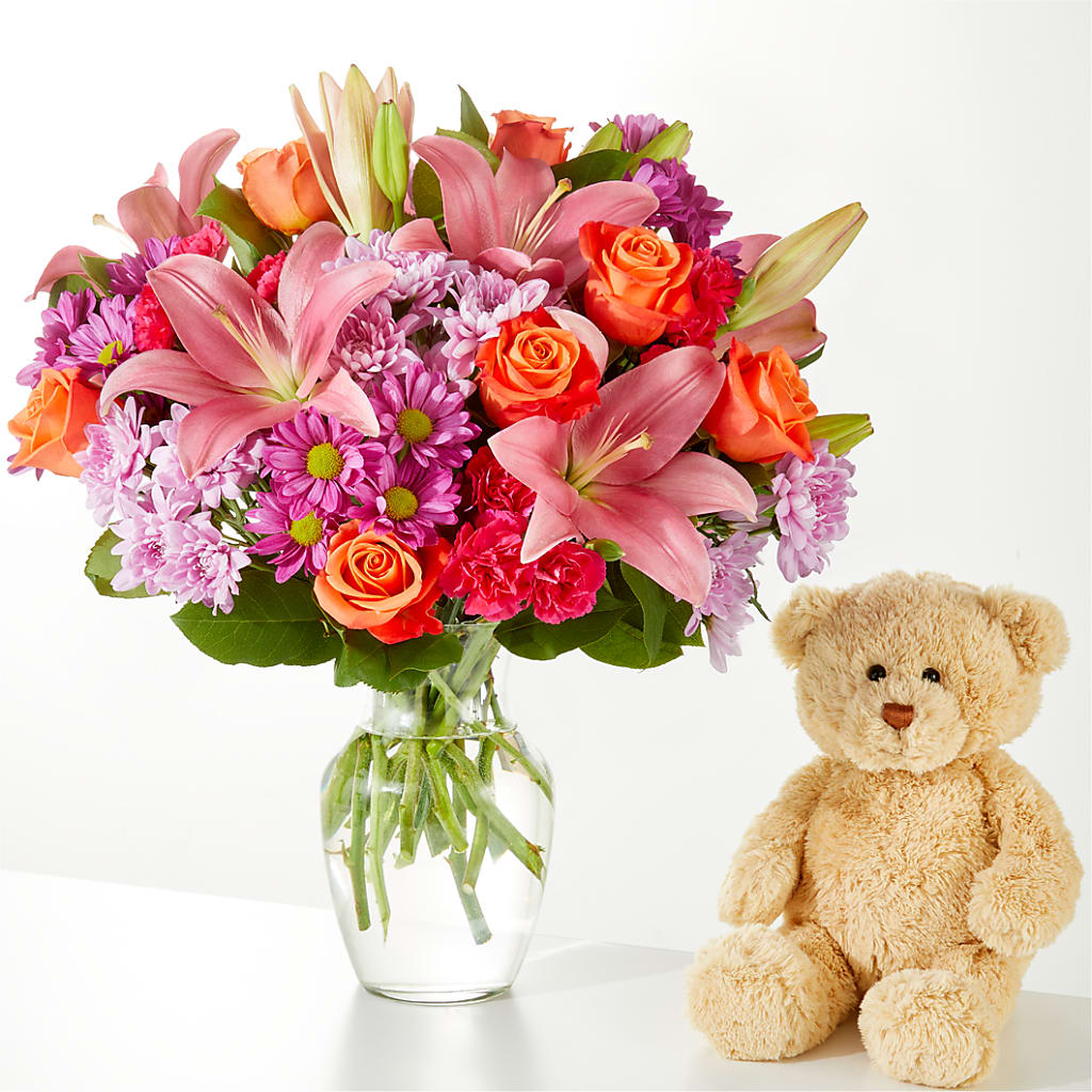 One and Only Bouquet and Bear Bundle –  Oceanside Florist, Oceanside NY
