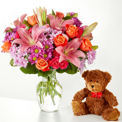 One and Only Bouquet and Bear Bundle –  Oceanside Florist, Oceanside NY