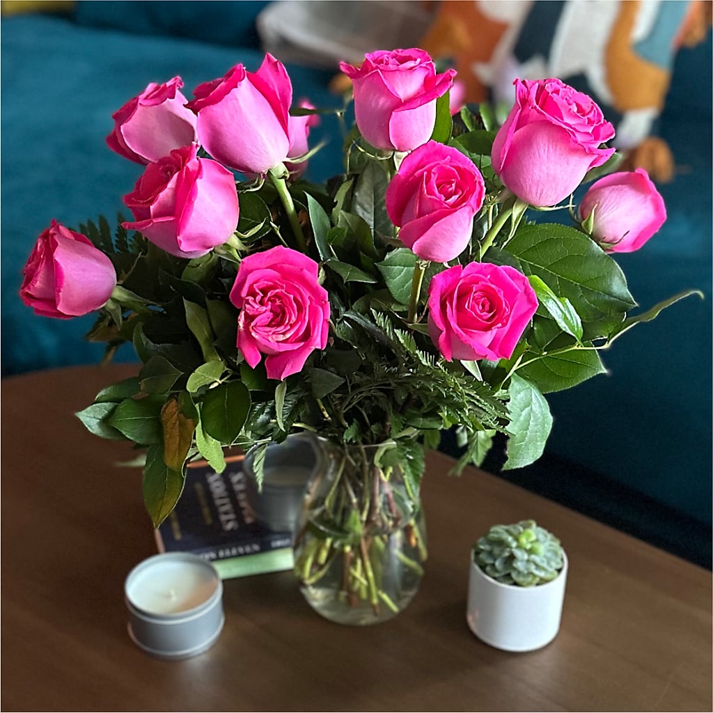 Long Stem Pink Rose Bouquet –  Oceanside Florist, Oceanside NY