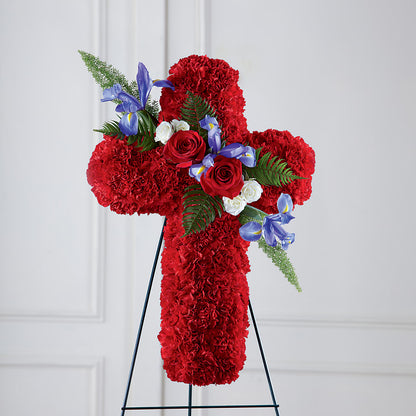 Faithful Hero Floral Cross –  Oceanside Florist, Oceanside NY