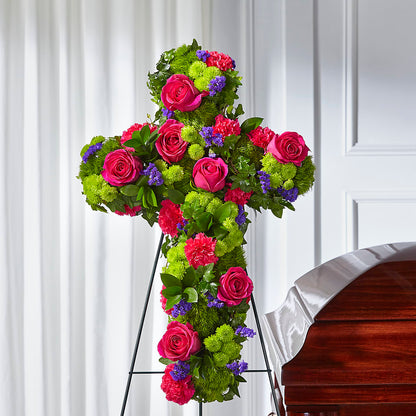 Tribute Rose Floral Cross –  Oceanside Florist, Oceanside NY