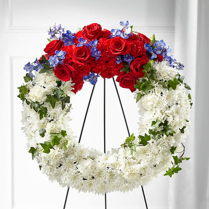 Patriotic Passion Wreath –  Oceanside Florist, Oceanside NY