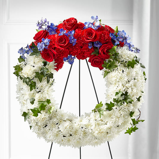 Patriotic Passion Wreath –  Oceanside Florist, Oceanside NY