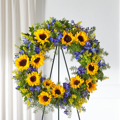 Bright Rays Wreath –  Oceanside Florist, Oceanside NY