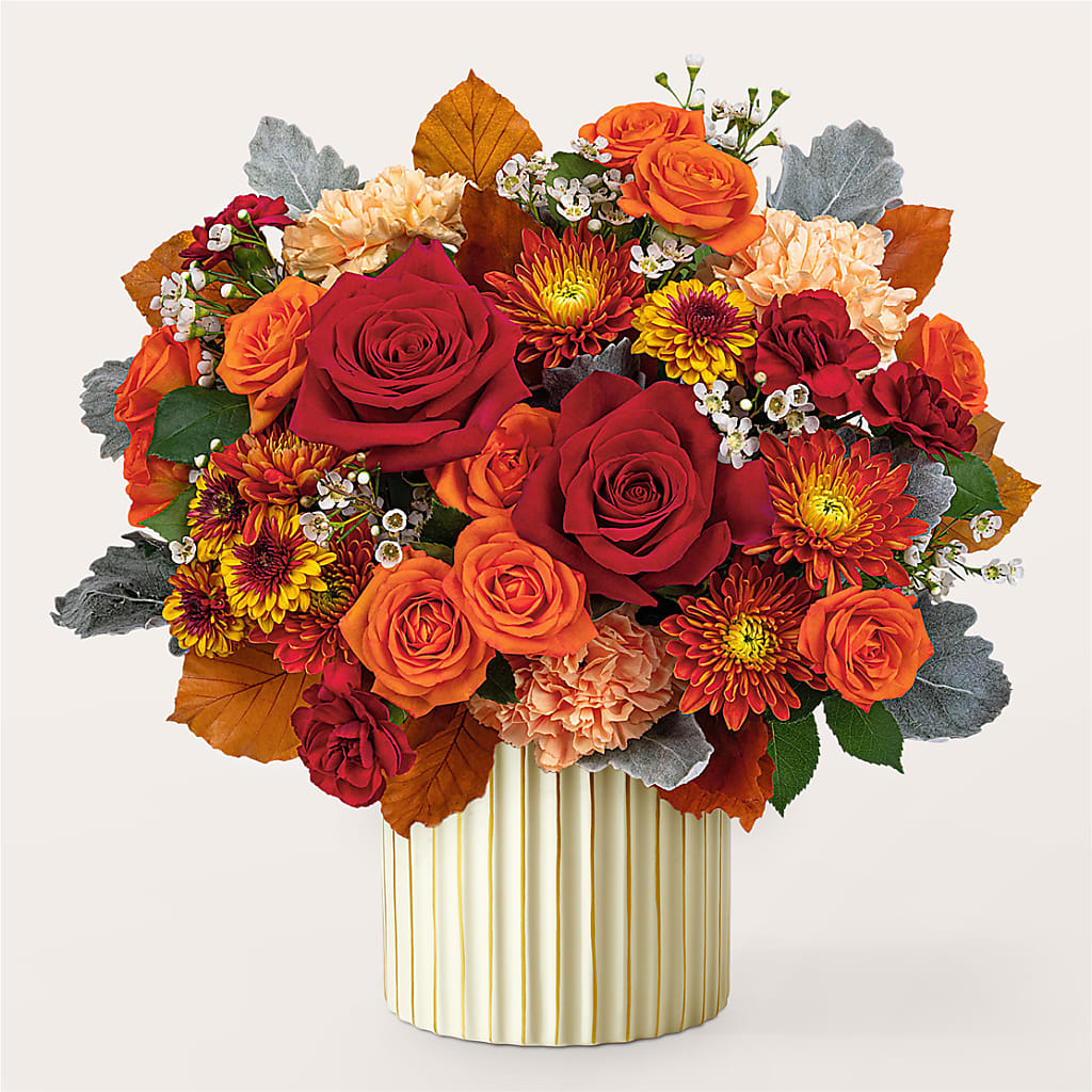 Merlot Bouquet with Ivory Vase –  Oceanside Florist, Oceanside NY