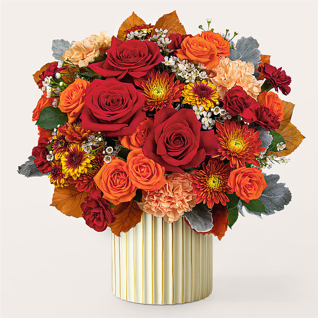 Merlot Bouquet with Ivory Vase –  Oceanside Florist, Oceanside NY
