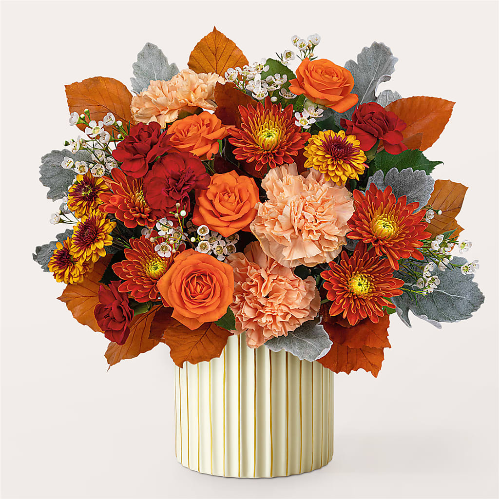 Merlot Bouquet with Ivory Vase –  Oceanside Florist, Oceanside NY