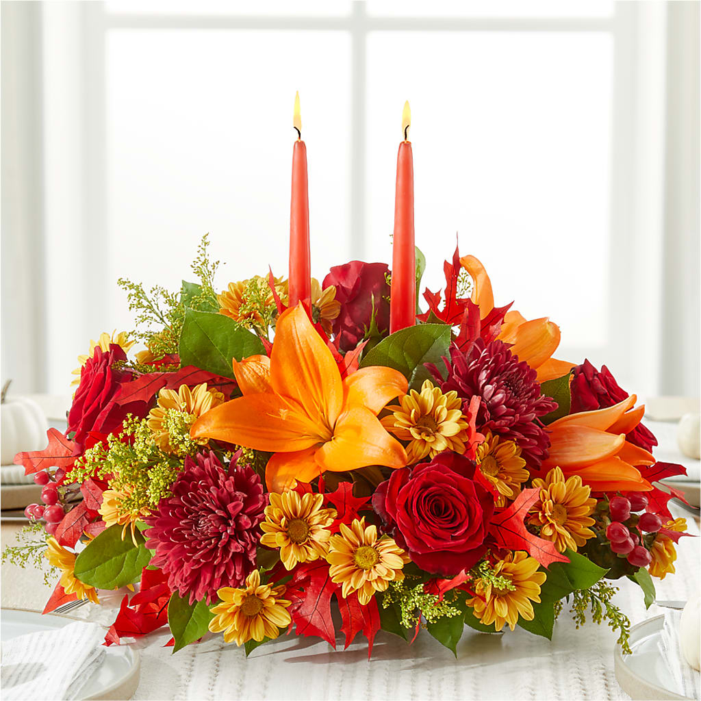 Autumn's Embrace Centerpiece –  Oceanside Florist, Oceanside NY