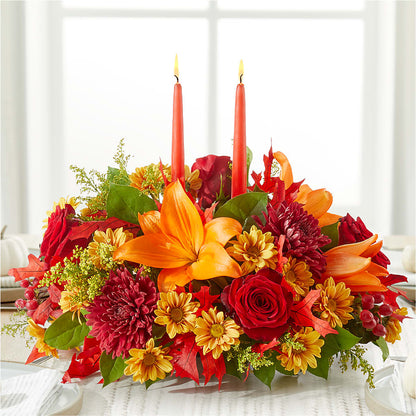 Autumn's Embrace Centerpiece –  Oceanside Florist, Oceanside NY