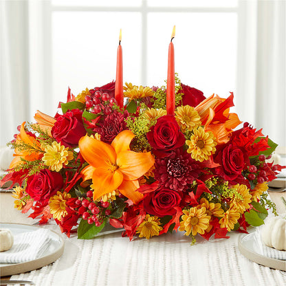 Autumn's Embrace Centerpiece –  Oceanside Florist, Oceanside NY