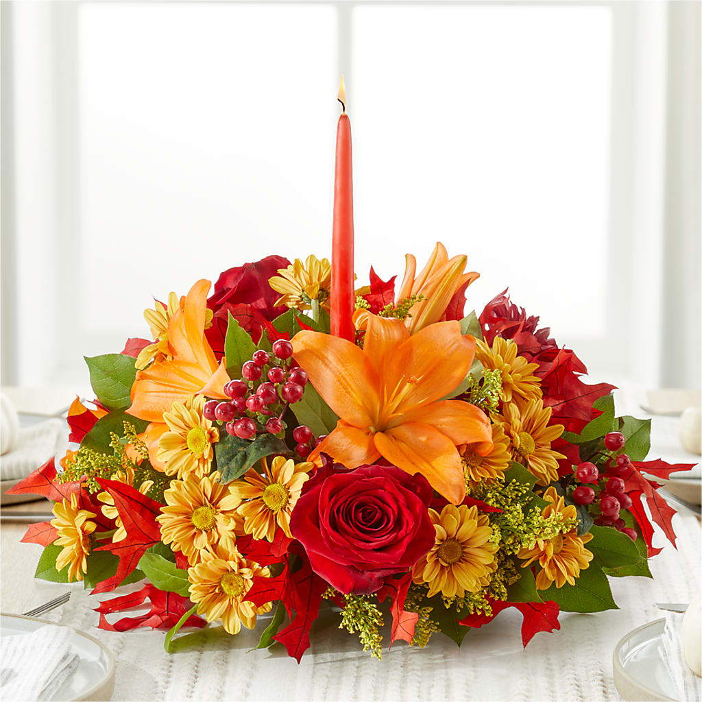 Autumn's Embrace Centerpiece –  Oceanside Florist, Oceanside NY