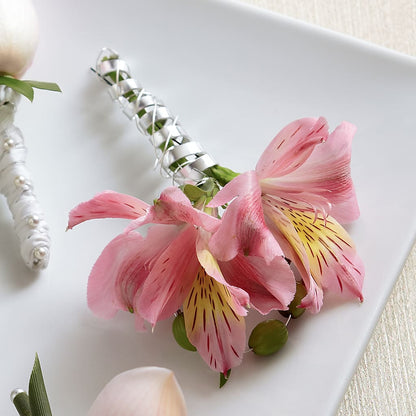 Pink Peruvian Lily Boutonniere –  Oceanside Florist, Oceanside NY