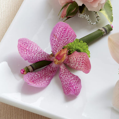 Pink Mokara Boutonniere –  Oceanside Florist, Oceanside NY