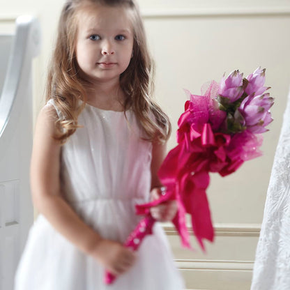Sparkle Pink Flower Girl Bouquet –  Oceanside Florist, Oceanside NY