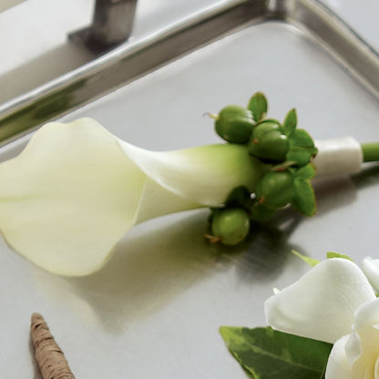 White Calla Boutonniere –  Oceanside Florist, Oceanside NY