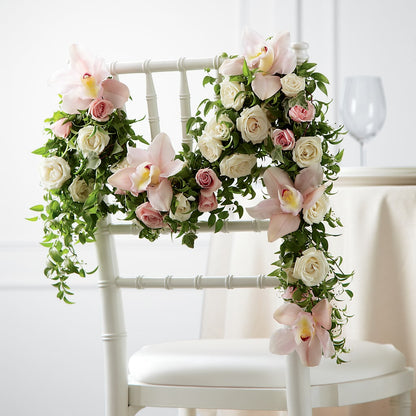 Orchid Rose Chair Décor –  Oceanside Florist, Oceanside NY