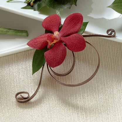 Red Mokara Boutonniere –  Oceanside Florist, Oceanside NY